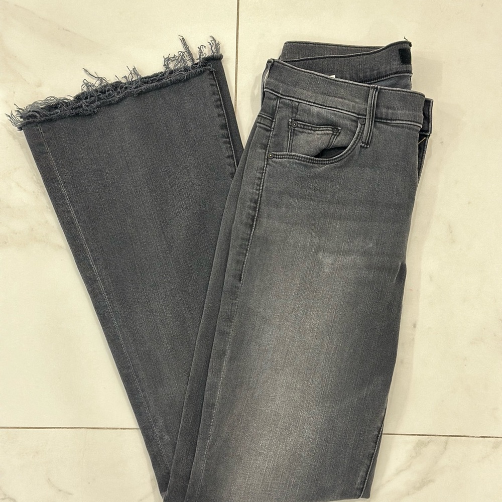 MOTHER Dark Gray Wide Leg Jeans - Picture 5 of 8